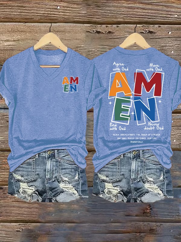 Women's AMEN Print T-Shirt