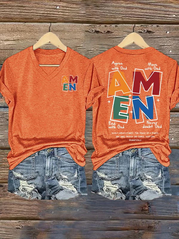 Women's  AMEN Print T-Shirt