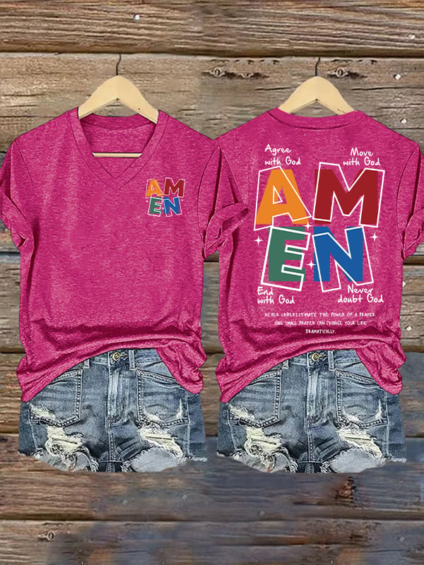 Women's  AMEN Print T-Shirt