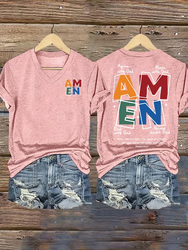 Women's  AMEN Print T-Shirt