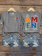 Women's  AMEN Print T-Shirt